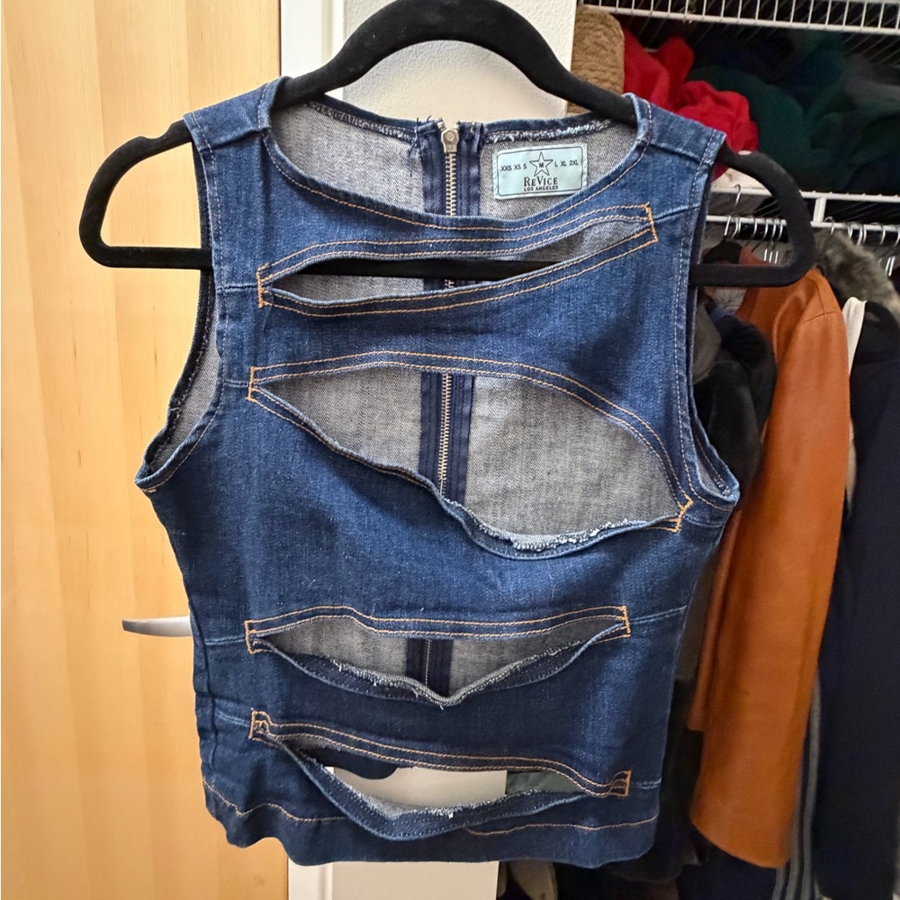 REVICE Indigo Denim Top